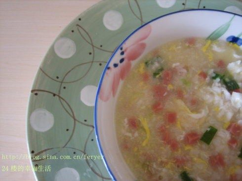 火腿蛋花粥 火腿蛋花粥