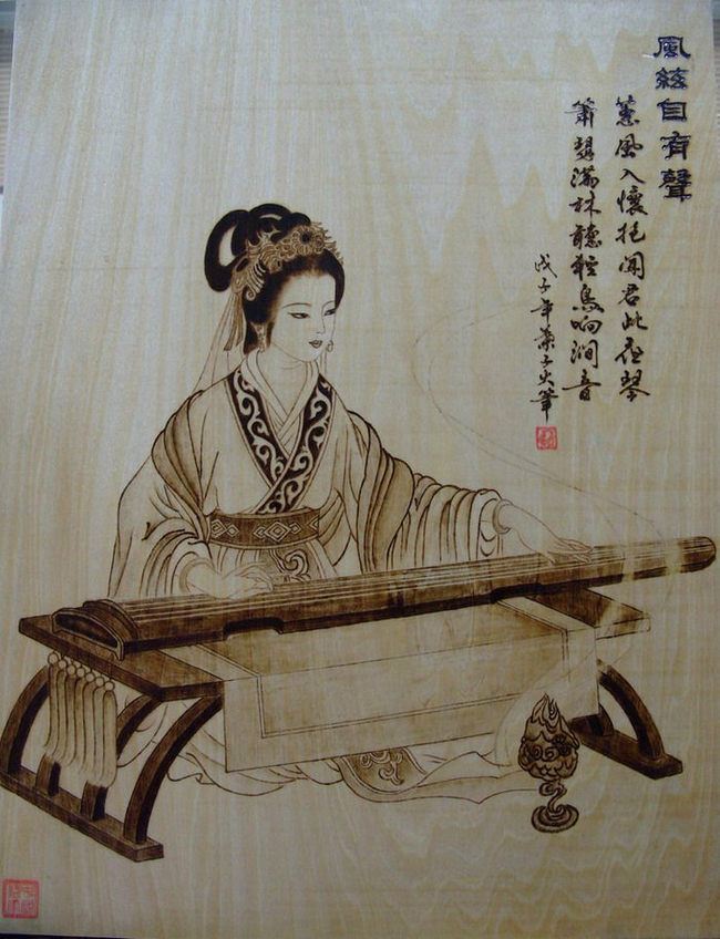 中國傳統人物烙畫