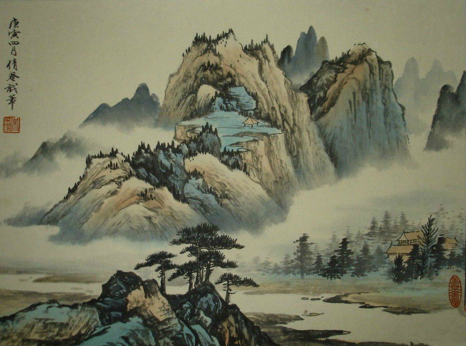 山水圖(吳湖帆創作的中國畫)