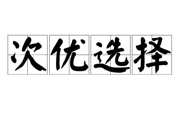 次優選擇(經濟學術語)