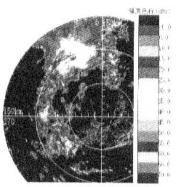 圖3 8月22日21：58 (1.5°仰角)強度VPPI