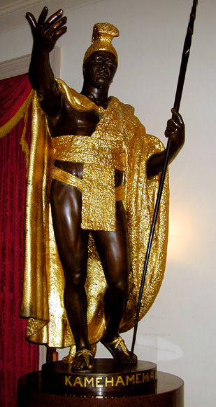 華盛頓特區內的卡米哈米哈大帝的雕像