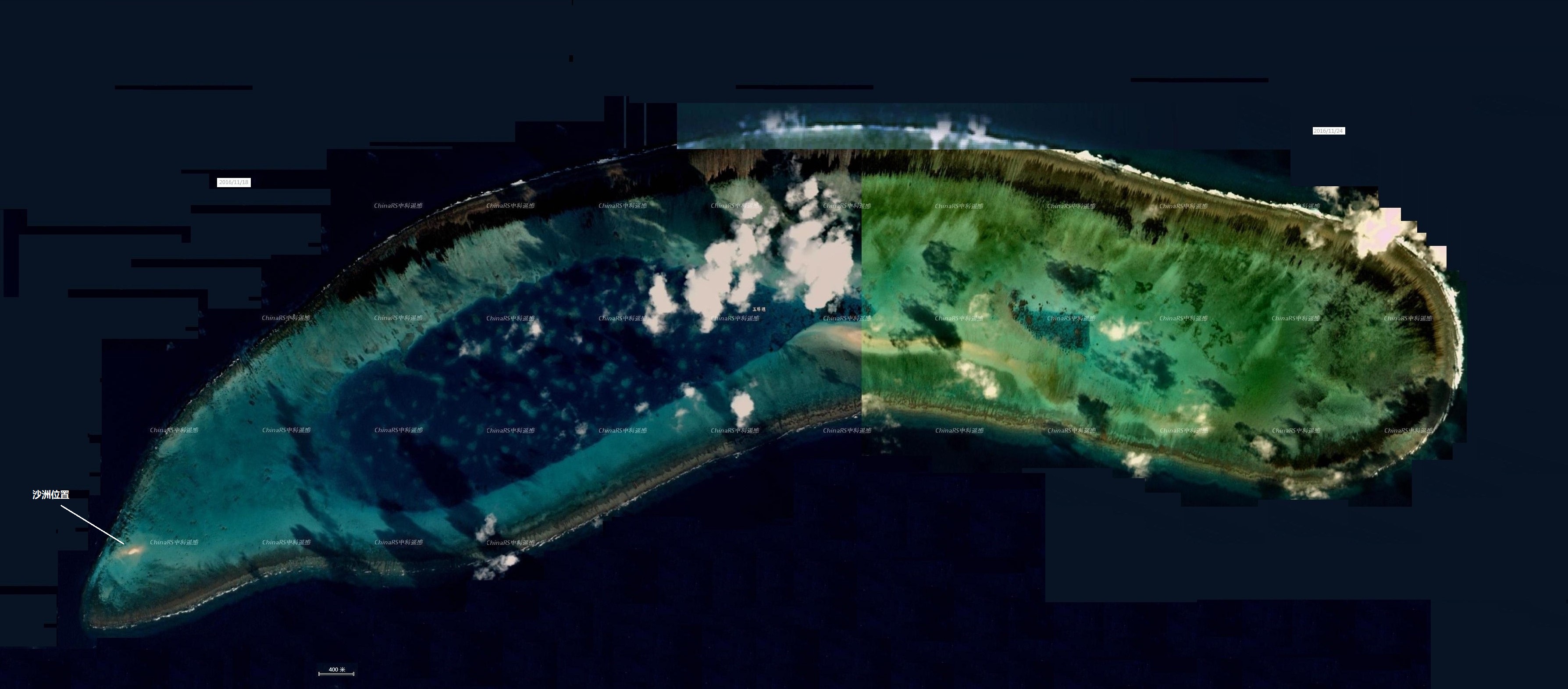 我所知最新的玉琢礁衛星圖