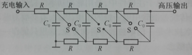 圖1-2 4級馬克斯發生器電路原理