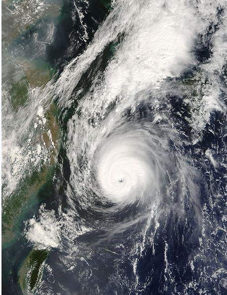 超強颱風百合衛星雲圖