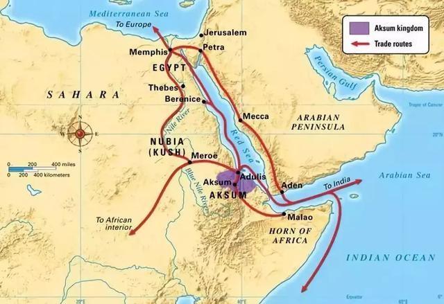 埃塞爾比亞的阿克蘇姆王國 也是紅海貿易興起的受益人