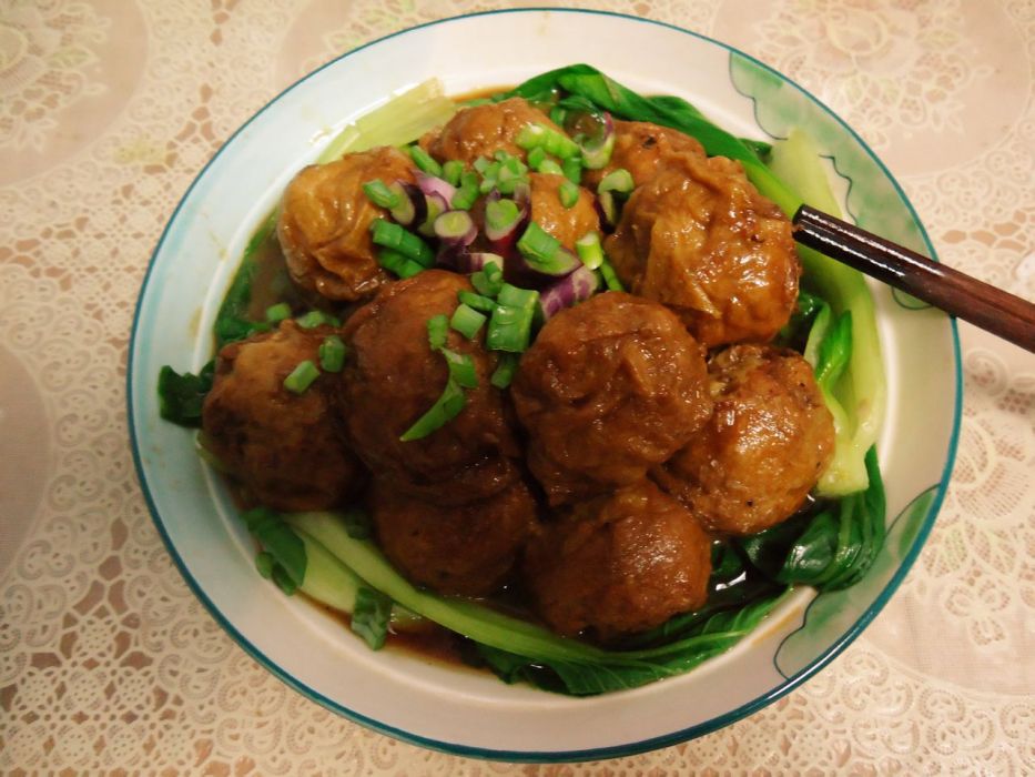 肉餡塞麵筋 肉餡塞麵筋