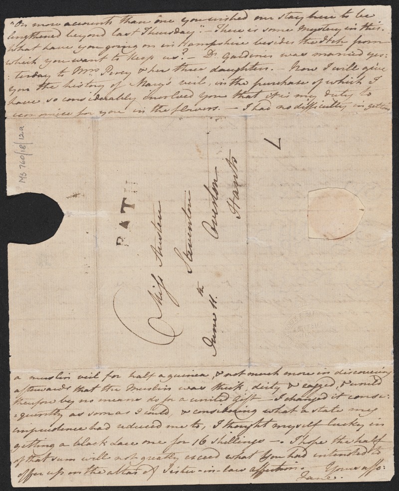 1799年的親筆信