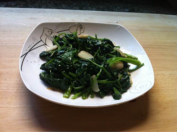 炒通菜葉 炒通菜葉