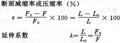 拉拔變形的主要指數計算公式