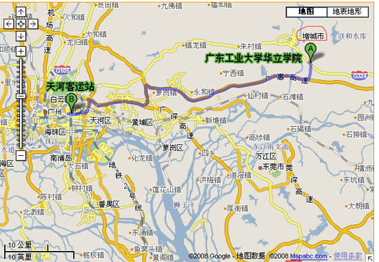 廣東工業大學華立學院地圖