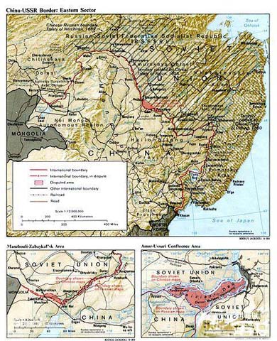 《滿洲里界約》簽訂後中俄邊界示意圖