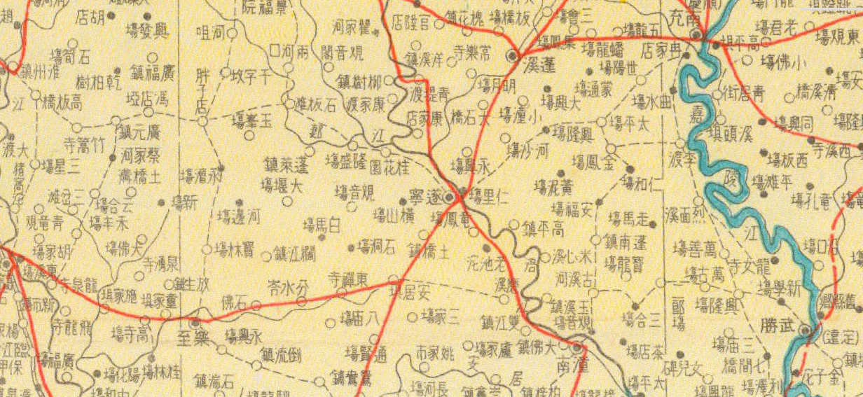 1941年《四川明細地圖》中的“永興場”