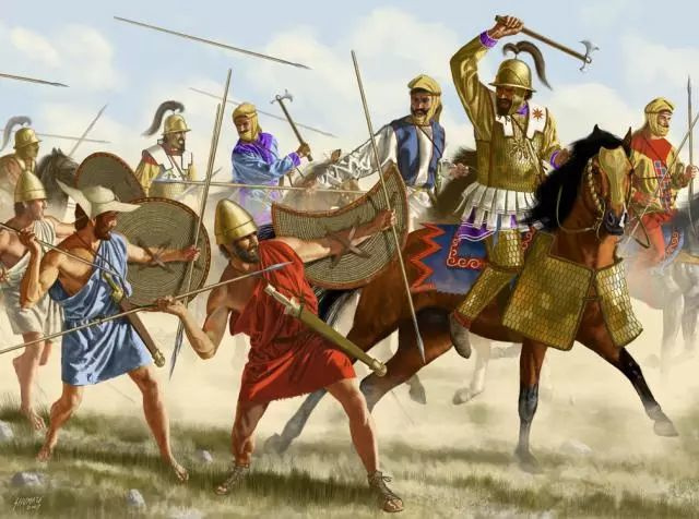 波斯騎兵大破希臘輕盾