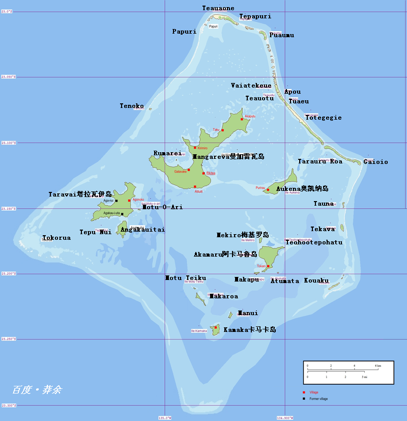 甘比爾群島全圖