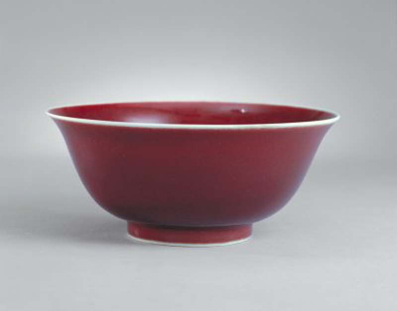 鮮紅釉碗