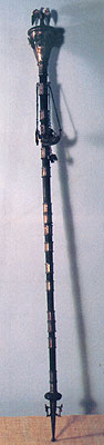 棕竹銀飾手杖