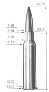 奧地利施泰爾14.5mm反器材步槍彈