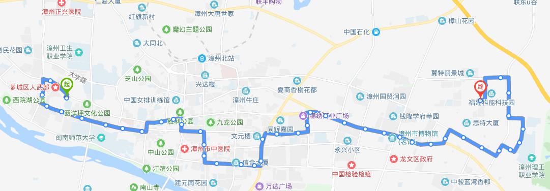 漳州公交10路路線圖