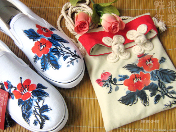 中國風手繪鞋 水墨情緣