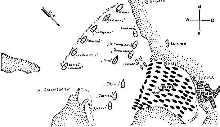 切什梅海戰地圖