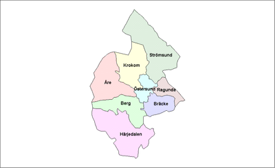 耶姆特蘭省主要城市