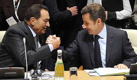 法國總統薩科齊和埃及總統穆巴拉克