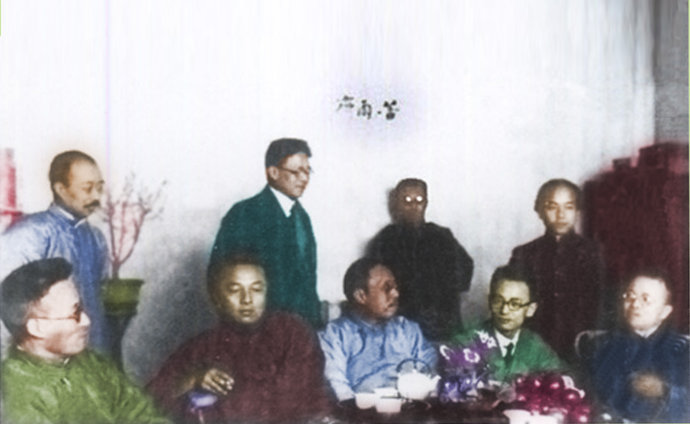 錢玄同(右1)1920參加苦雨齋聚會