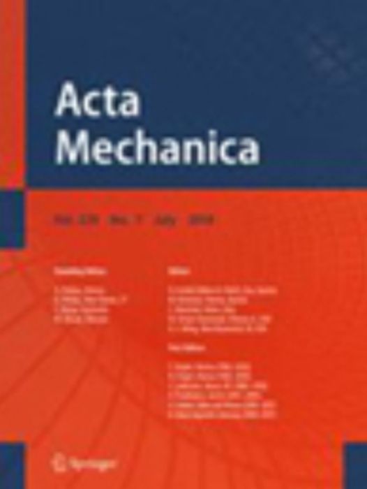ACTA MECHANICA ACTA MECHANICA