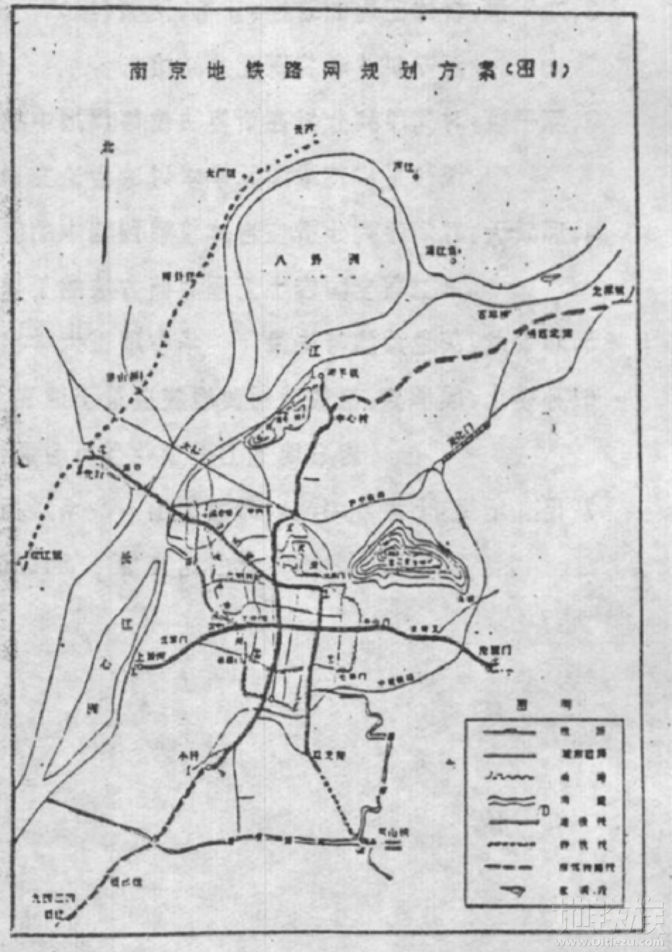 南京捷運早期規劃圖（1991年）