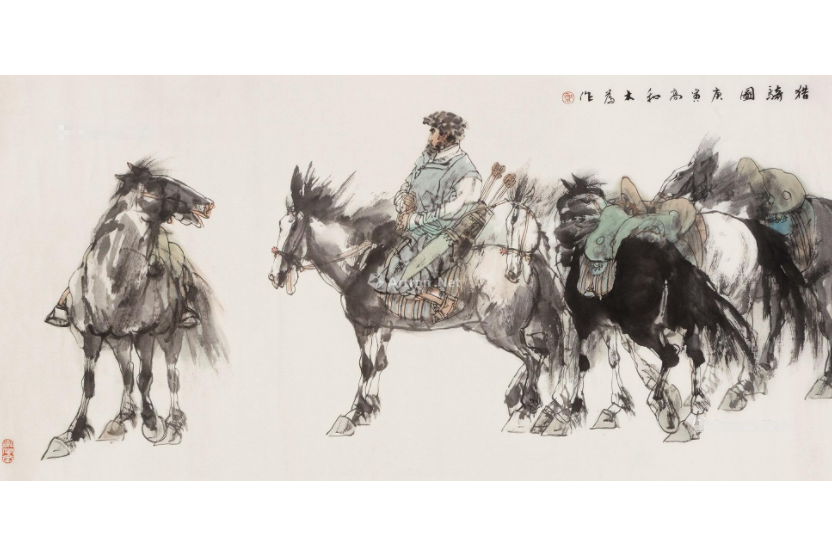 獵騎圖(劉大為創作繪畫) 獵騎圖(劉大為創作繪畫)