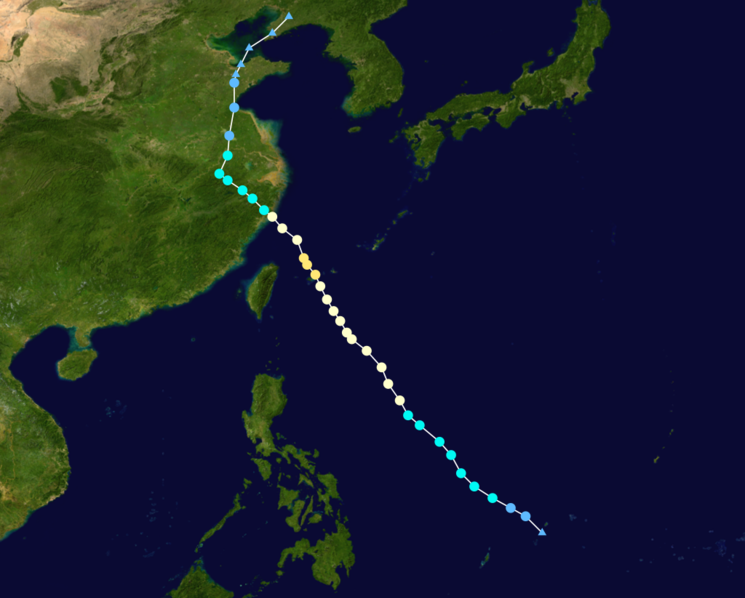 強颱風麥莎 路徑圖