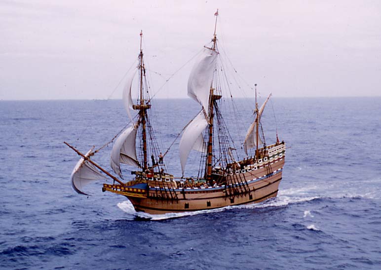 英國五月花號Mayflower三桅蓋倫帆船（模型）
