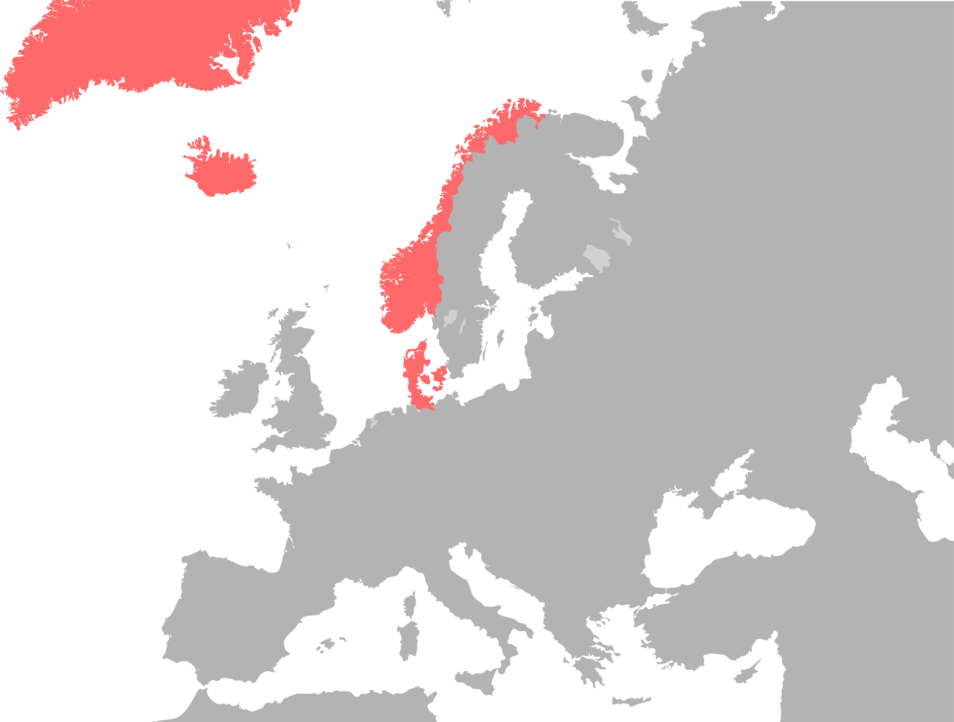 約1780年的丹麥-挪威聯合王國