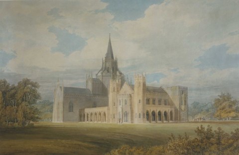 透納1799年的油畫“放山修道院”
