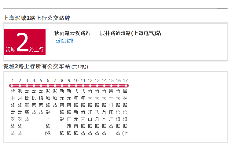 上海公交泥城2路(泥城2路) 上海公交泥城2路(泥城2路)