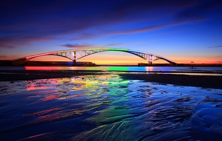 澎湖觀音亭的彩虹橋