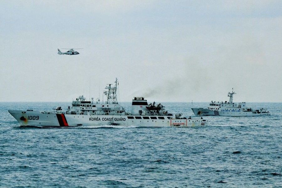 中國海監66艦對峙與韓國海警1009號巡邏艦