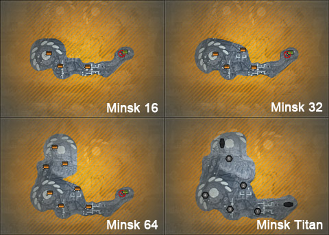 Minsk 16、32、64、Titan模式地圖