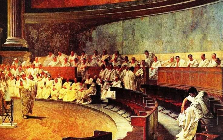 羅馬元老院的一次會議（十九世紀的壁畫）