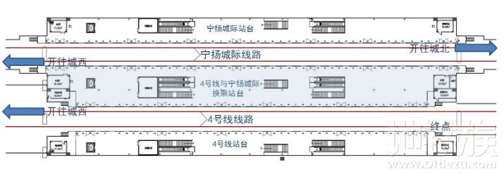 仙林湖站站台層平面圖