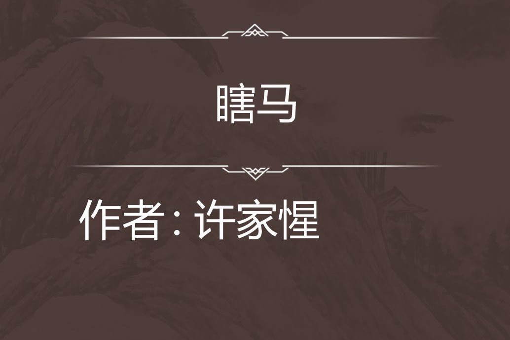 瞎馬 瞎馬