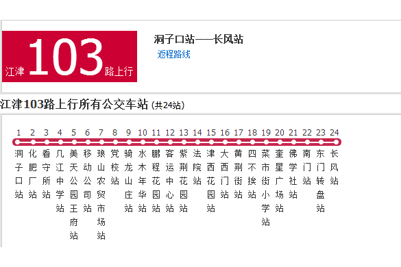 江津公交103路 江津公交103路