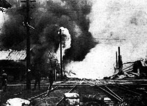 日本“滿鐵”倉庫大火