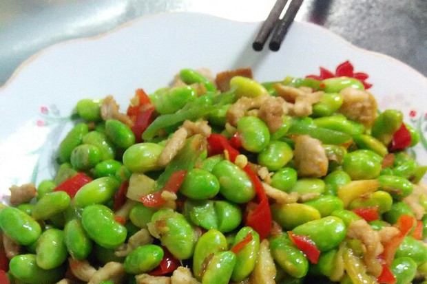 毛豆炒嫩菜 毛豆炒嫩菜