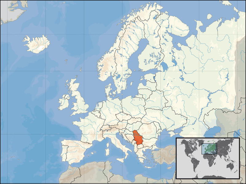 塞爾維亞的地理位置