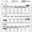 2013年休假表 2013年休假表