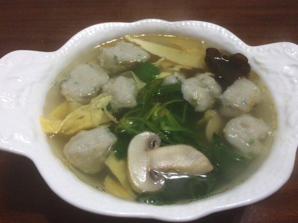 魚丸蘑菇湯