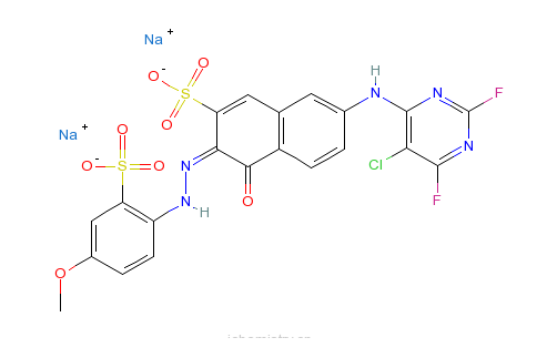 7-[（5-氯-2,6-二氟-4-嘧啶基）氨基]-4-羥基-3-[（4-甲氧基-2-磺基苯基）偶氮]-2-萘磺酸鈉鹽