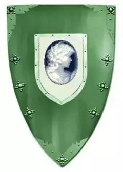 綠盾與白衣女士社的紋章